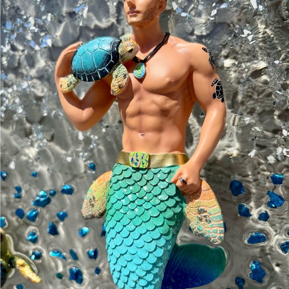 Merman/Mermaid/Sea Turtle Resin wall decor - Picture 3 of 12